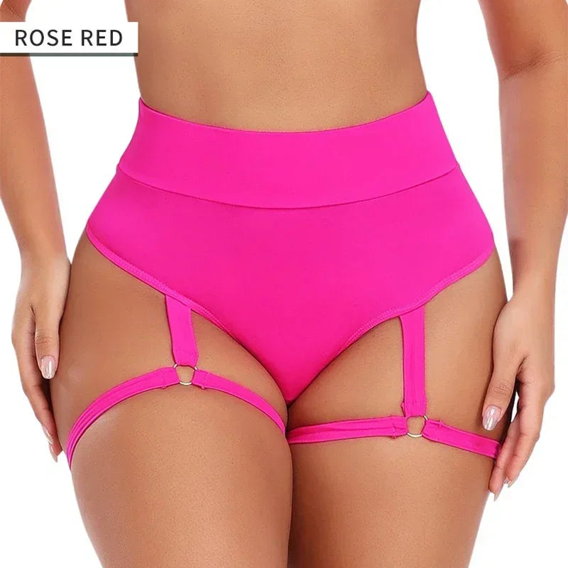 I YOGA Dimmkof Thigh Rope Sexy Butt Shapewears Women's Seamless Scrunch Buttocks Tummy Control Underwears Metal Buckle Thong Panties