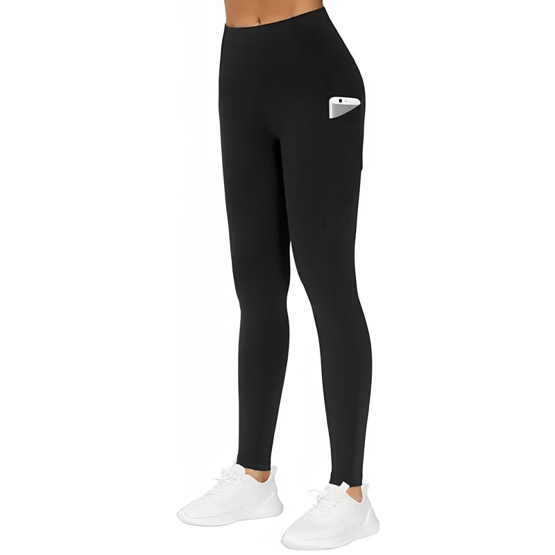 I YOGA Women Fitness Yoga Pants Elastic High Waist Yoga Leggings Tummy Control Workout Running Sports Leggings with Pockets