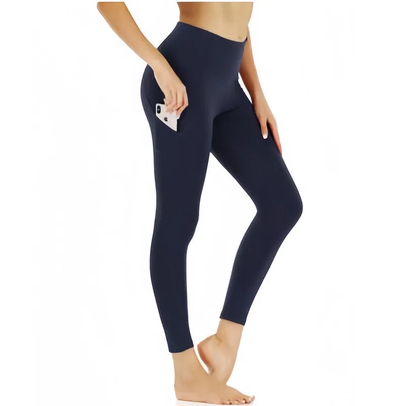 I YOGA Women Fitness Yoga Pants Elastic High Waist Yoga Leggings Tummy Control Workout Running Sports Leggings with Pockets