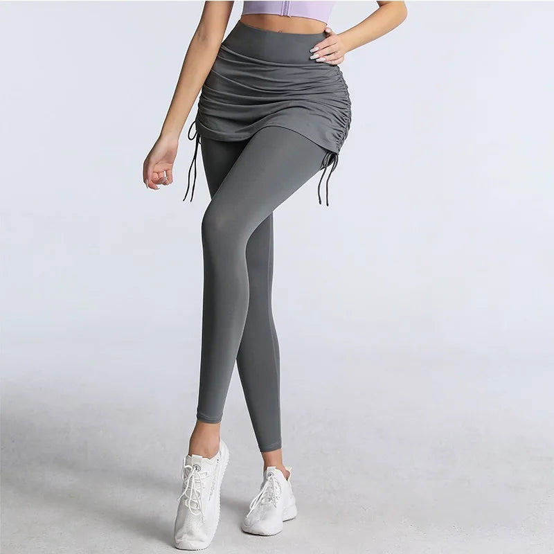 I YOGA Cloud Hide SEXY Girl Tennis Skirts Gym Fitness Yoga Skirt for Women Workout Sports Skort Lady High Waist Running Dancing Shorts