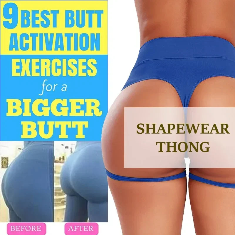 I YOGA Dimmkof Thigh Rope Sexy Butt Shapewears Women's Seamless Scrunch Buttocks Tummy Control Underwears Metal Buckle Thong Panties