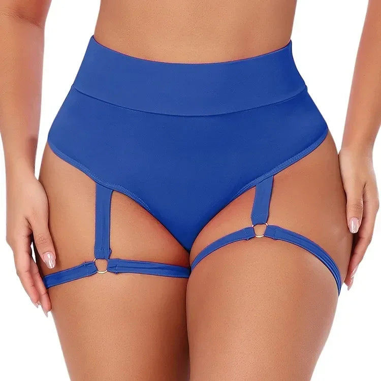 I YOGA Dimmkof Thigh Rope Sexy Butt Shapewears Women's Seamless Scrunch Buttocks Tummy Control Underwears Metal Buckle Thong Panties