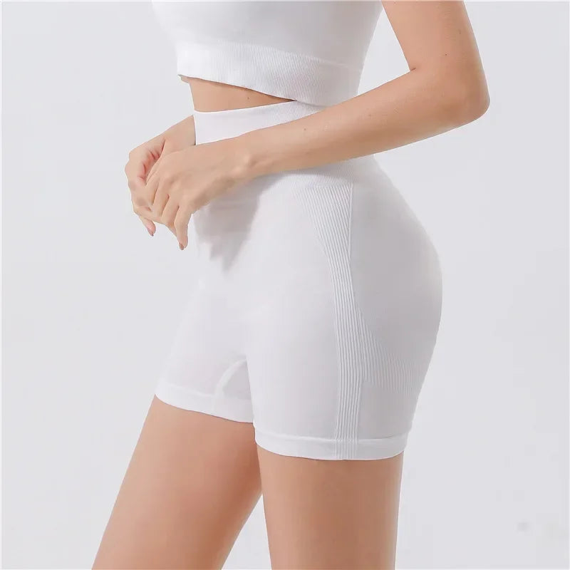 I YOGA Shorts for Women's Hip Lifting and Quick Drying Training Shorts Summer Tight Elastic High Waist Slim Fit Yoga